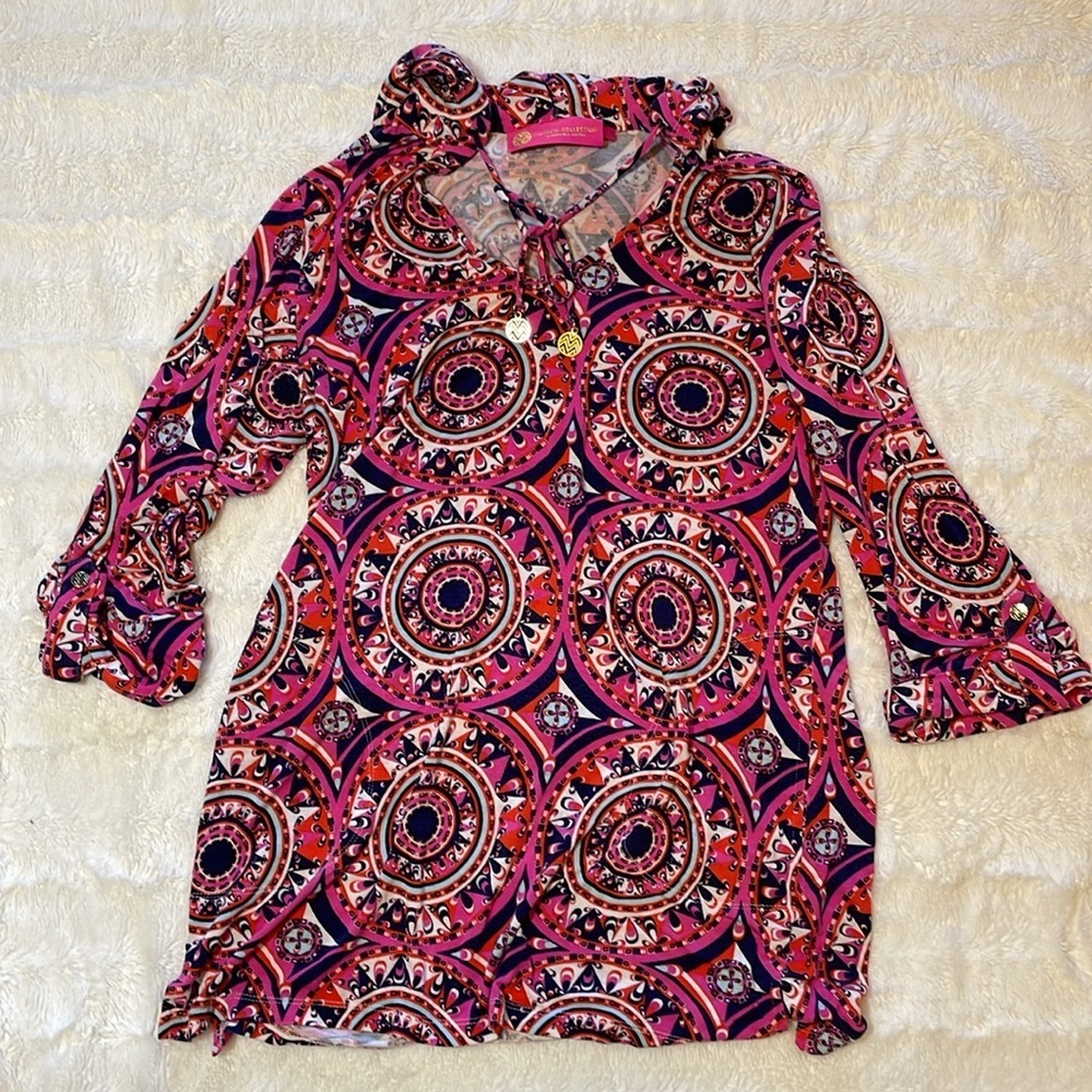 Macbeth Collection by Margaret Josephs Colorful Tinc Top with Hood